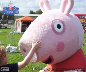 yapboz Bir çocuk ile Peppa Pig